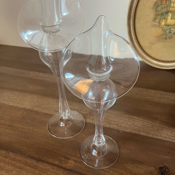 Vintage jack in the pulpit/ calla lily candle stick holder set - Picture 2 of 4